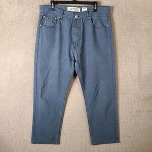 PJ Mark Jeans‎ Mens 38x34 (36x31) Blue Denim Straight Leg Indigo Cotton Blend